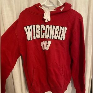 Red Wisconsin Badger Sweatshirt // Unisex